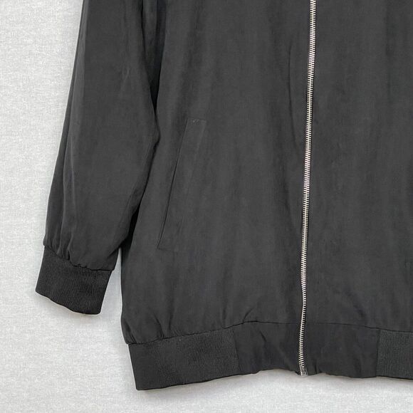 MOD Full-Zip Bomber Jacket Women Size M Black‎ Pockets Lined Style#31125 - Picture 4 of 12